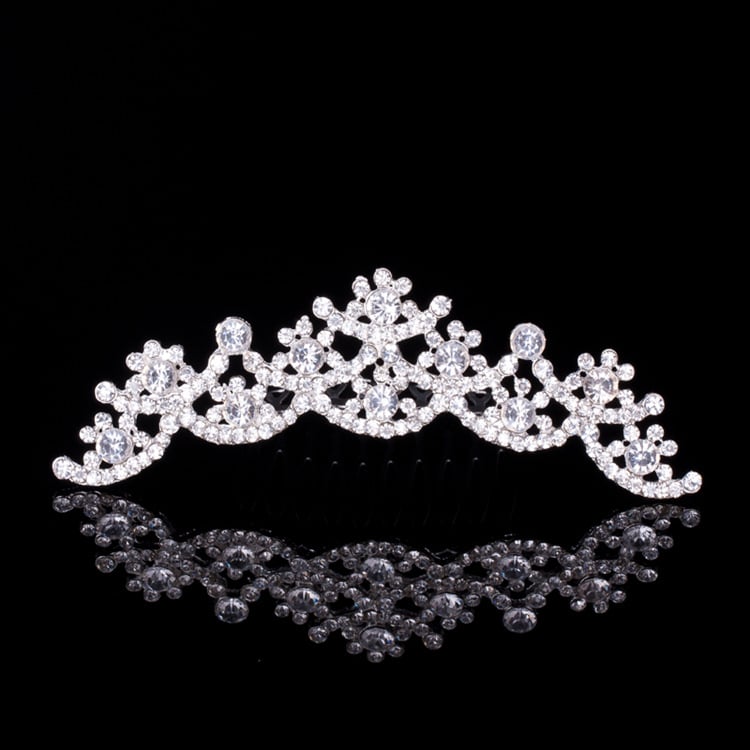 Nevjenska kruna za kosu u korejskom stilu od legure sa kristalima