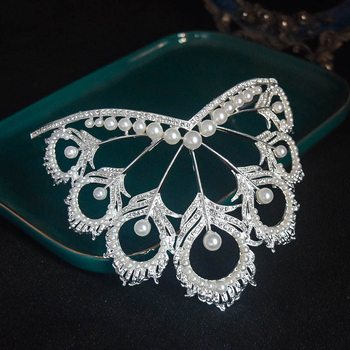 Vjenčana tiara – rhinestone perle, cinkov legura, elektroplating, cvjetni dizajn, europski stil
