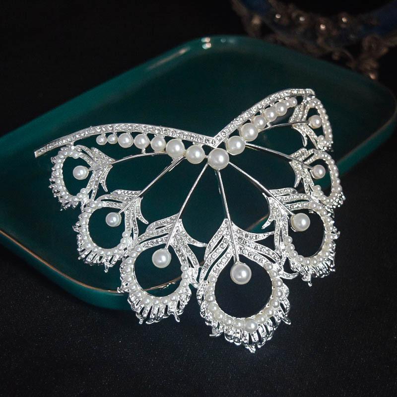 Vjenčana tiara – rhinestone perle, cinkov legura, elektroplating, cvjetni dizajn, europski stil