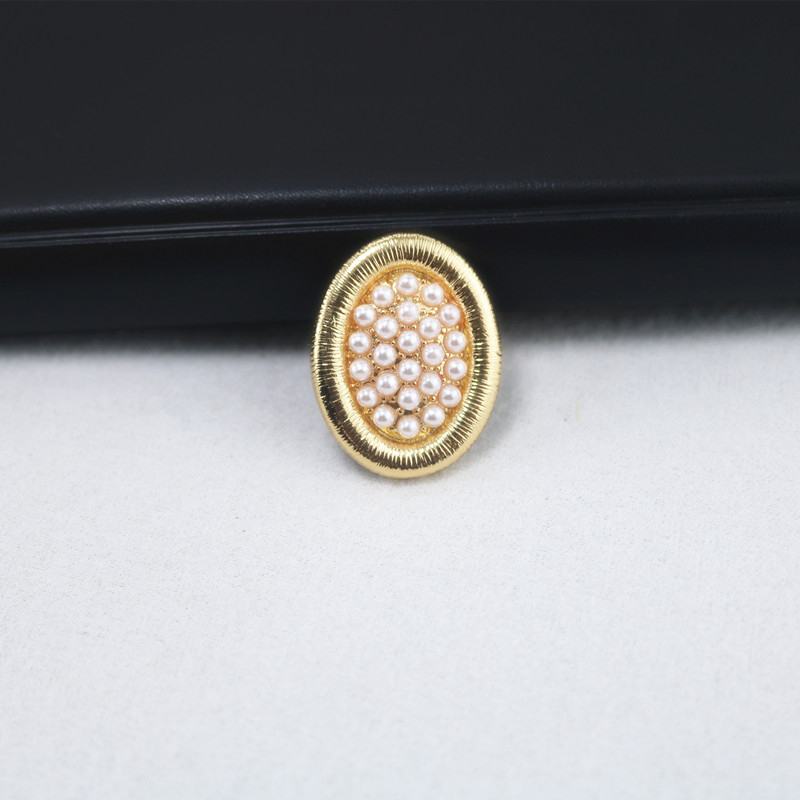 Pin za rever, geometrijsko legura s elektroplatiranim završetkom, kristalni detalji i lažne perle, dekorativna unisex rever pin