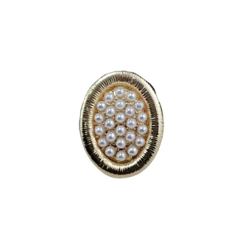 Pin za rever, geometrijsko legura s elektroplatiranim završetkom, kristalni detalji i lažne perle, dekorativna unisex rever pin
