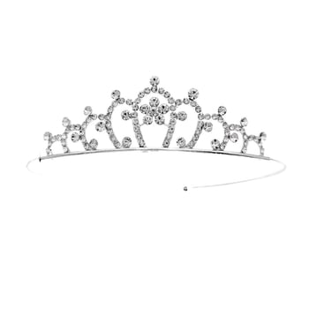 Dječja kruna za kosu, dijelovi s kristalima od legure, elektroplatirano, japansko-korejski stil