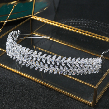 Krona za glavu s rhinestones kristalima, Platinum Rainbow, stil Fashion OL, oblik: kruna, završna obrada: elektroplatiranje