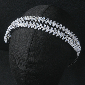 Krona za glavu s rhinestones kristalima, Platinum Rainbow, stil Fashion OL, oblik: kruna, završna obrada: elektroplatiranje