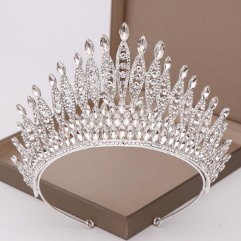 Scenska kruna tiara - Rhinestone, čistoća K-9, oblik krune, elektroplating, prilagodljivo