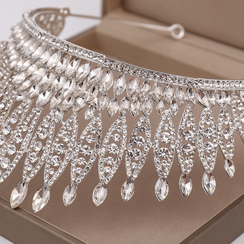Scenska kruna tiara - Rhinestone, čistoća K-9, oblik krune, elektroplating, prilagodljivo
