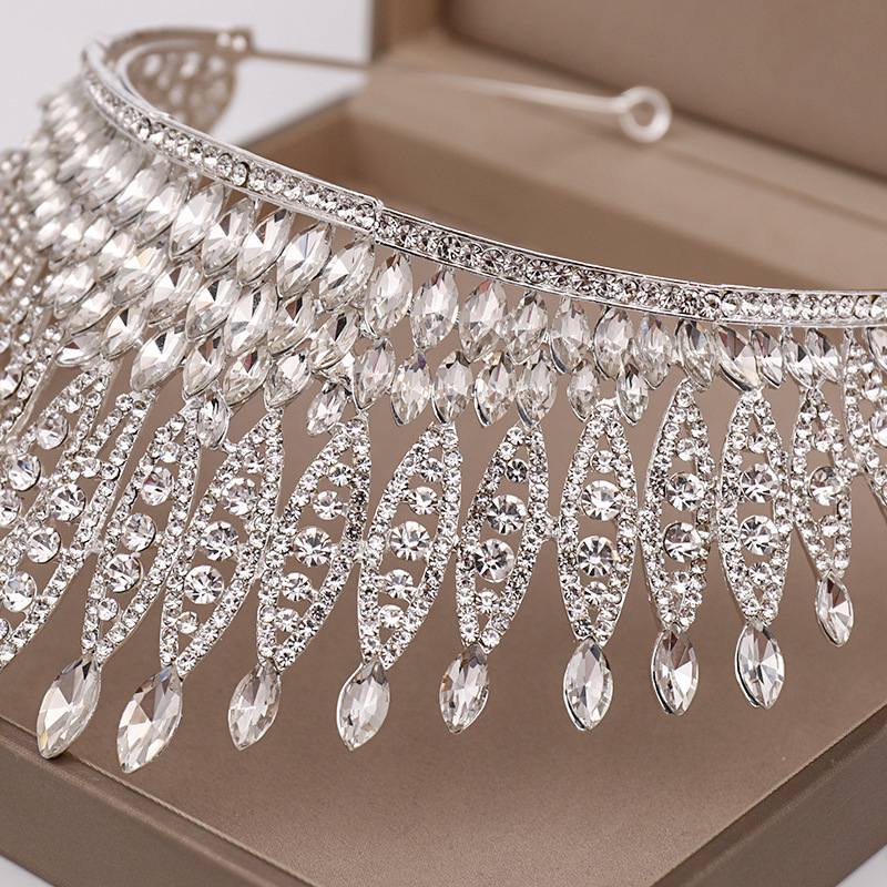 Scenska kruna tiara - Rhinestone, čistoća K-9, oblik krune, elektroplating, prilagodljivo