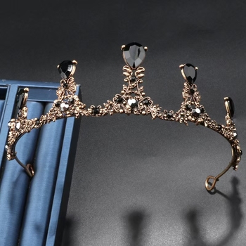 Nevjesta tiara za glavu, od legure s bijelim kristalom, elektroplatiranje, prirodni ženski stil