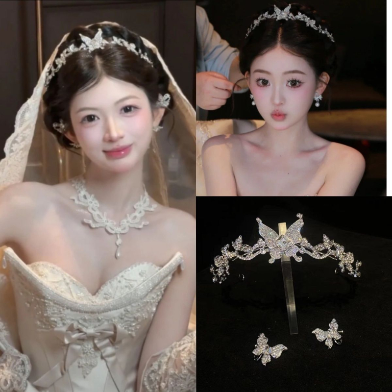 Elegantna vjenčana tiara s kristalima – romantičan dodatak za kosu za svadbu