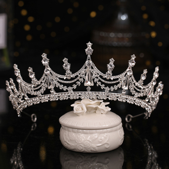 Diadem za kosu od legure sa kristalima – princeskina vjenčana tiara, dodatak za kosu (Materijal: legura; Stil: Ženski; Obrada: elektro pokovavanje; Tip kristala: kristal; Prilagodba: Da)