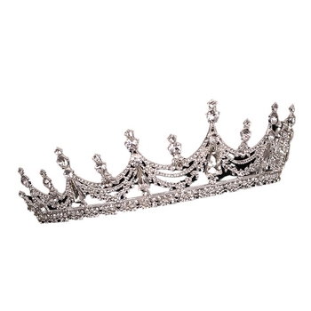 Diadem za kosu od legure sa kristalima – princeskina vjenčana tiara, dodatak za kosu (Materijal: legura; Stil: Ženski; Obrada: elektro pokovavanje; Tip kristala: kristal; Prilagodba: Da)