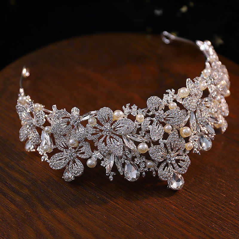 Feniks tiara za nevjestu, korejskog stila princeza, kristalna svadbena diadema — luksuzan dodatak za kosu
