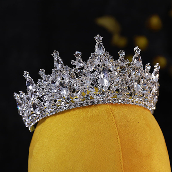 Barokni kristalni tiara za žene - diadem od legure s dijamantnom obradom, pogodna za vjenčanja, rođendane i godišnjice