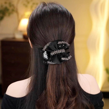 Clamă de păr în formă de bob de grâu, lucrată manual, stil lux lejer; Material: țesătură; Accesorii pentru cap; Pentru femei