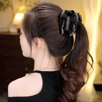 Clamă de păr în formă de bob de grâu, lucrată manual, stil lux lejer; Material: țesătură; Accesorii pentru cap; Pentru femei