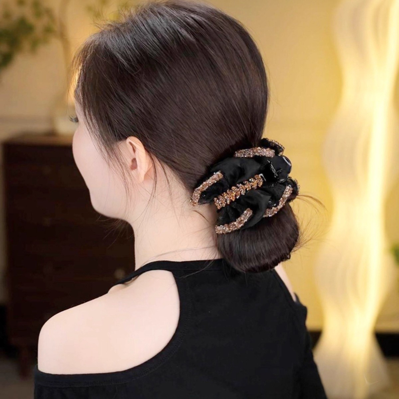 Clamă de păr în formă de bob de grâu, lucrată manual, stil lux lejer; Material: țesătură; Accesorii pentru cap; Pentru femei