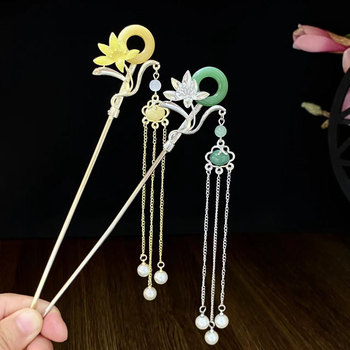 Antik stílusú hajcsat ötvözetből, virágos díszítés, elektropácolt bevonattal