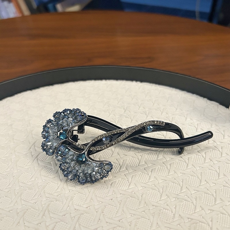Štipaljka za kosu s uvrtljivim klipsom, ručna izrada, umjetni kristali, ugradnja od cinkove legure, lagani luksuzni stil za žene