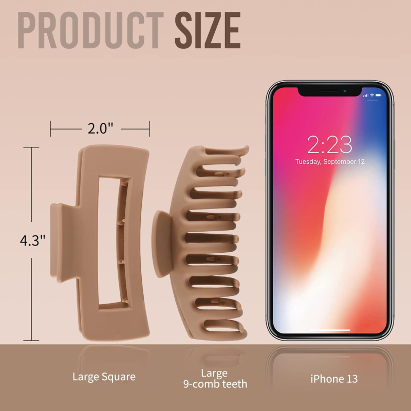 Clip de păr din plastic/rasină – ZHENZHUACC, stil femei, Ins stil, finisaj vopsire prin coacere