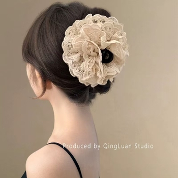 Agrafă pentru păr – dantelă, lucrată manual, stil coreean, proaspăt și dulce