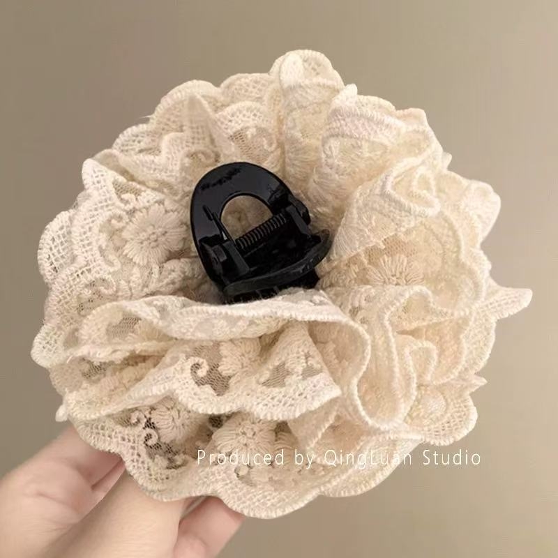 Agrafă pentru păr – dantelă, lucrată manual, stil coreean, proaspăt și dulce