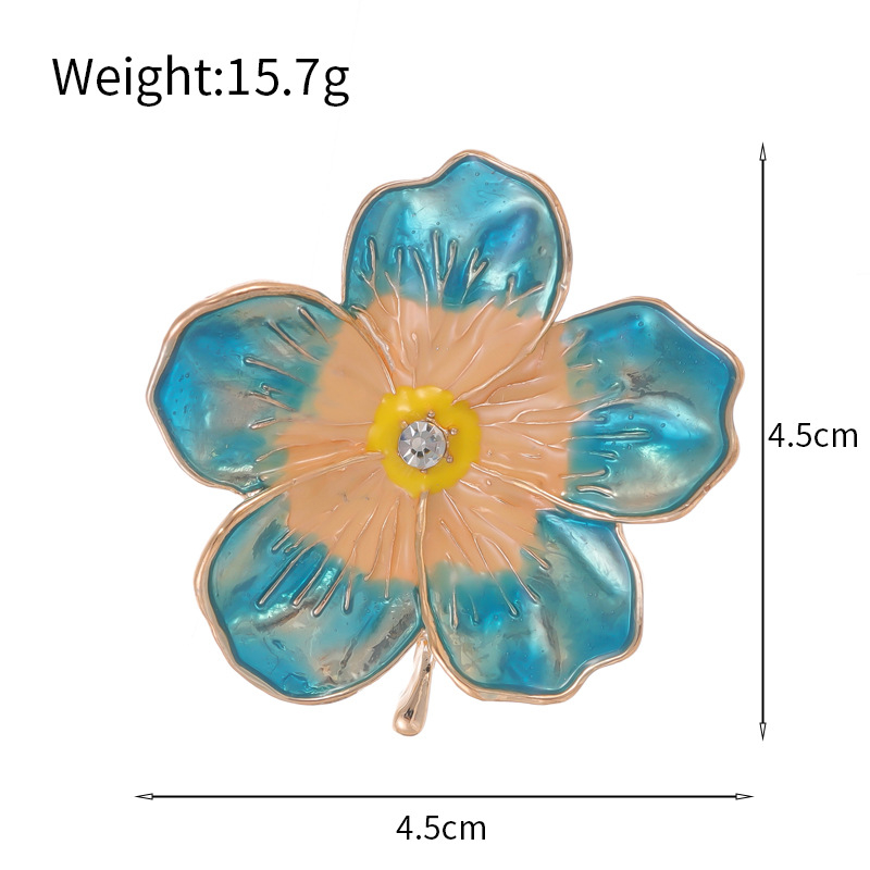 Καρφίτσα με σχέδιο ανθών αμυγδαλιάς, από κράμα ψευδάργύρου, ηλεκτροπλατίωση, λουλούδια και φύλλα