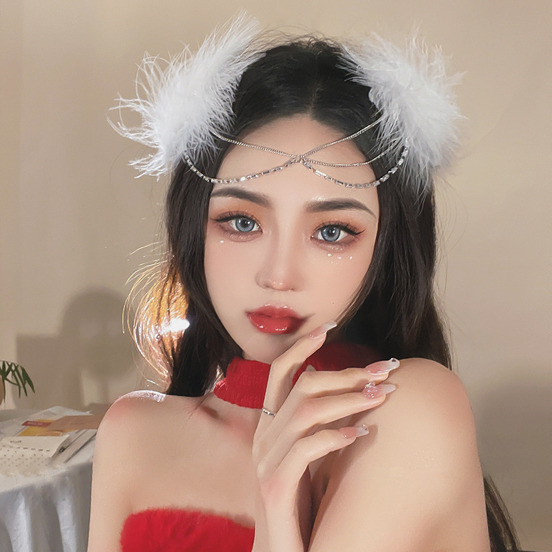 Καρφί μαλλιών με φτερά για γυναίκες — Χειροποίητο κράμα, κλιπ τύπου duckbill, στυλ περιδέραιο φρυδιού