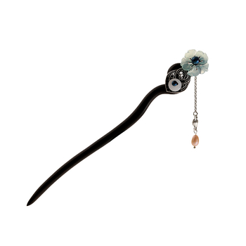 Guofeng stílusú fa hajcsat virágos mintával, önálló csomagolás, fejfedő kiegészítő