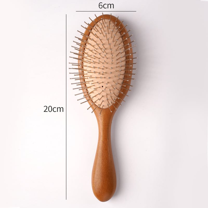 Beržo medienos plaukų šukos su oro pagalvėmis galvos odos masažui