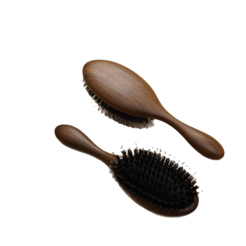 Šukos iš sandalų medžio su oro pagalvėlėmis galvos odos masažui ir plaukų lygiavimui – moterims, namų naudojimui