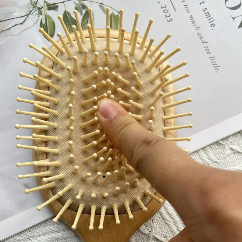 Plaukų šukos su oro pagalvės masažu – iš lotoso medienos, Huimeier