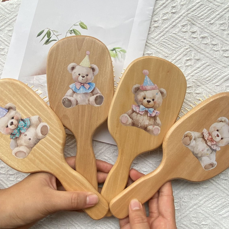 Plaukų šukos su oro pagalvės masažu – iš lotoso medienos, Huimeier