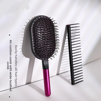 Plaukų šukos su oro pagalve ir masažu — ABS medžiaga; nėra importuota; kategorijos: plaukų šukos, garbanų šukos, oro pagalvės šukos