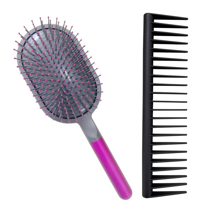 Plaukų šukos su oro pagalve ir masažu — ABS medžiaga; nėra importuota; kategorijos: plaukų šukos, garbanų šukos, oro pagalvės šukos