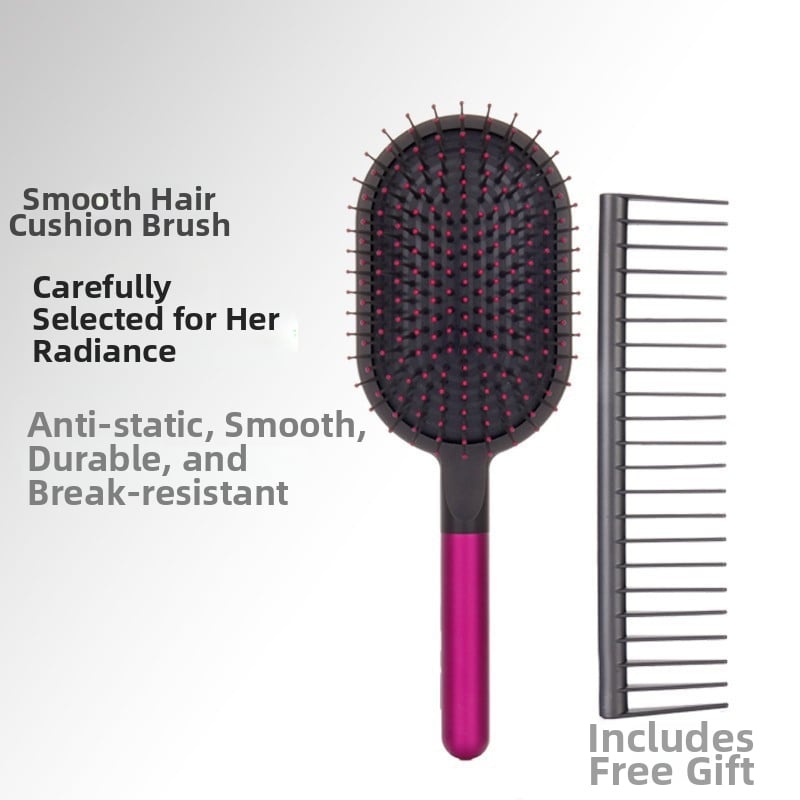 Plaukų šukos su oro pagalve ir masažu — ABS medžiaga; nėra importuota; kategorijos: plaukų šukos, garbanų šukos, oro pagalvės šukos