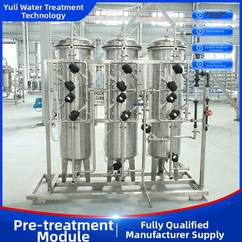 Automātiska ultrapurificēta ūdens apstrādes sistēma ar reverso osmozi, nerūsējošā tērauda konstrukcija, priekšapstrādes modulis, paredzēta farmācijas un pārtikas nozarēm