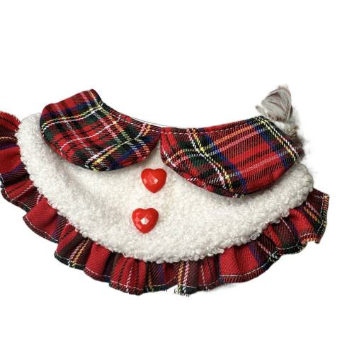 Guler pentru animale de companie, model în carouri, din poliester, stil desen animat, potrivire universală