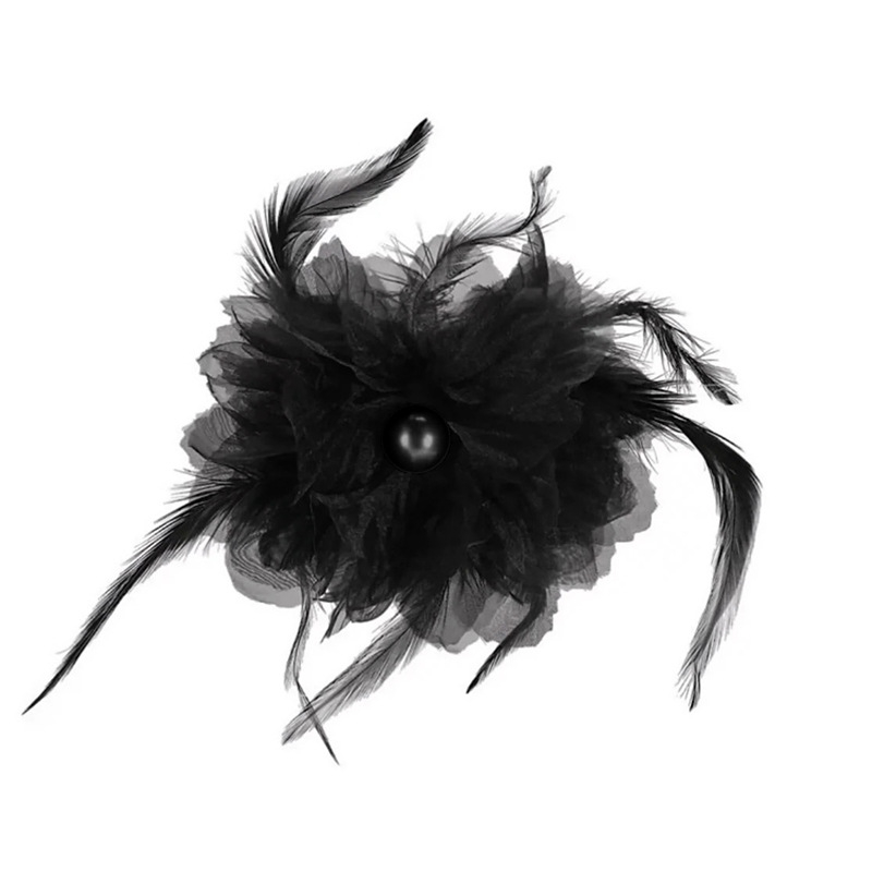 Kézzel készített tollas hajcsat (cápa formájú klips) – természetes, friss és édes stílus nőknek