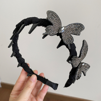 3D kristályos hajpánt – kézzel készítés, kevert anyagok, 2025 ősz kiadás, nőknek, könnyed luxus stílus