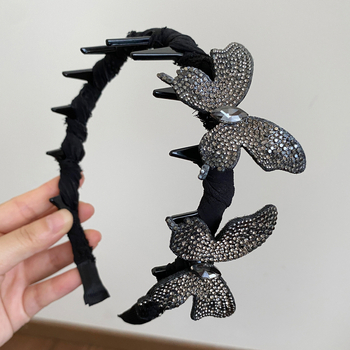 3D kristályos hajpánt – kézzel készítés, kevert anyagok, 2025 ősz kiadás, nőknek, könnyed luxus stílus