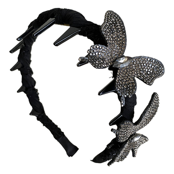 3D kristályos hajpánt – kézzel készítés, kevert anyagok, 2025 ősz kiadás, nőknek, könnyed luxus stílus