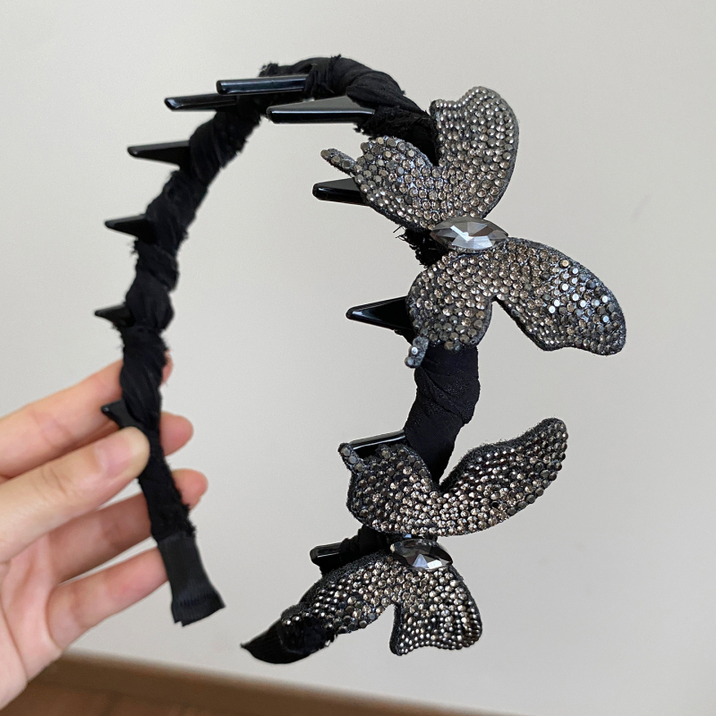 3D kristályos hajpánt – kézzel készítés, kevert anyagok, 2025 ősz kiadás, nőknek, könnyed luxus stílus