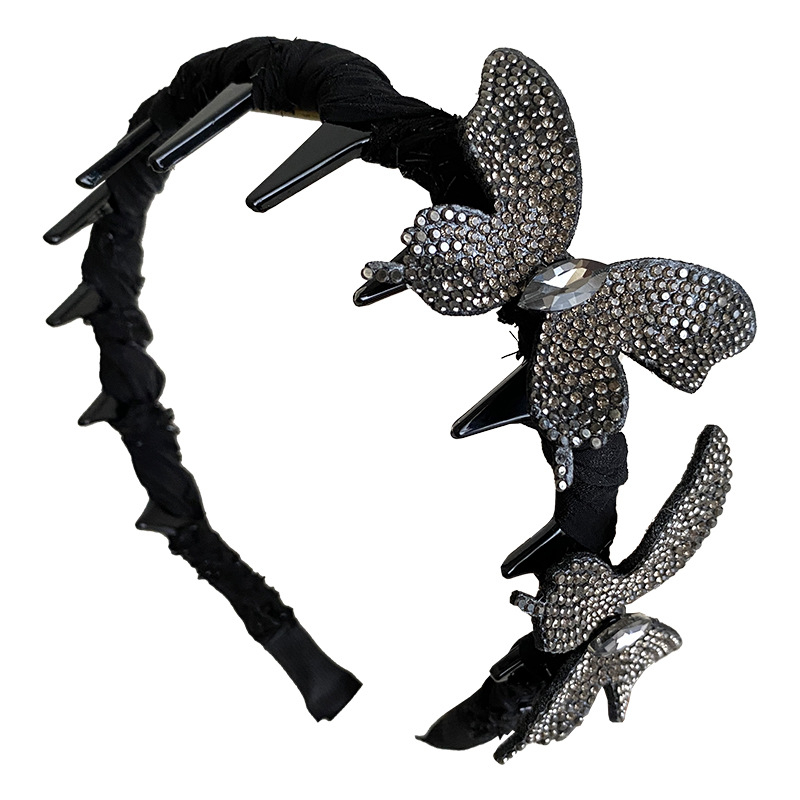 3D kristályos hajpánt – kézzel készítés, kevert anyagok, 2025 ősz kiadás, nőknek, könnyed luxus stílus