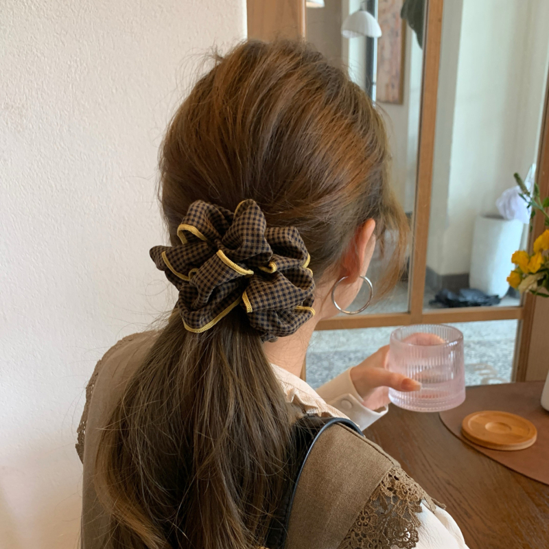 Being hajgumi, kézzel készített szövet, magas rugalmasság, retro plisírozott konty kiegészítő, engedélyezett magánmárka