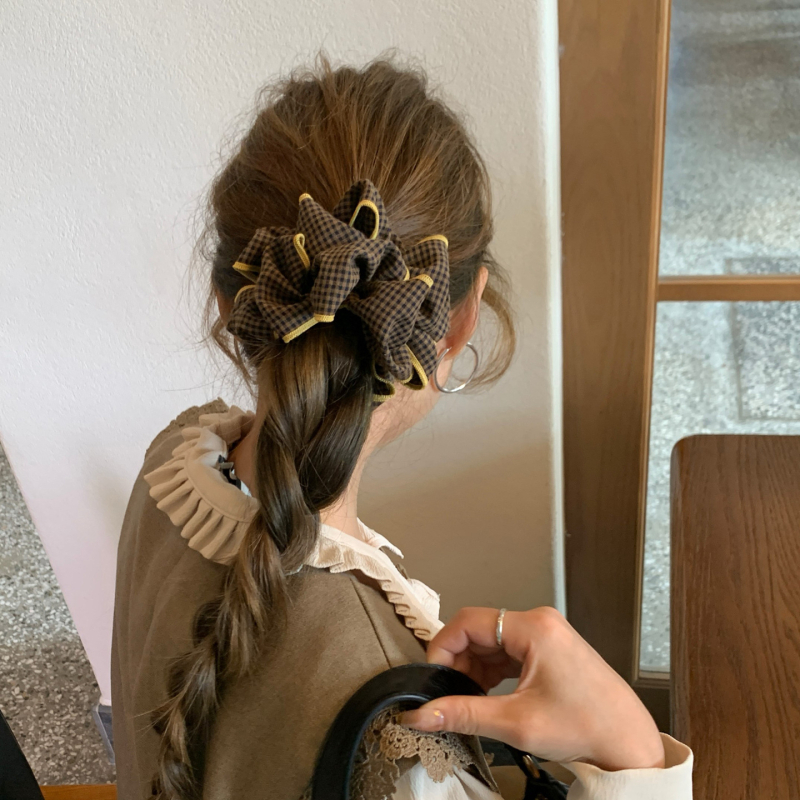 Being hajgumi, kézzel készített szövet, magas rugalmasság, retro plisírozott konty kiegészítő, engedélyezett magánmárka