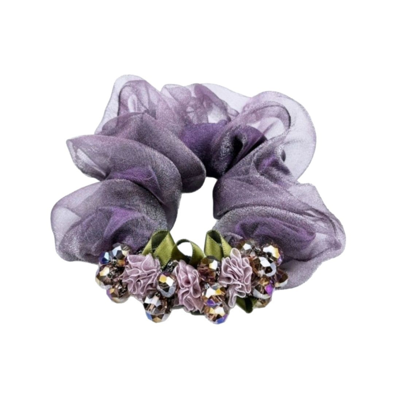 Napraforgó motívummal hajkiegészítő, kézzel készített organza, réz ötvözet és cirkón kiemelésekkel, magas rugalmasság, friss és édes stílus