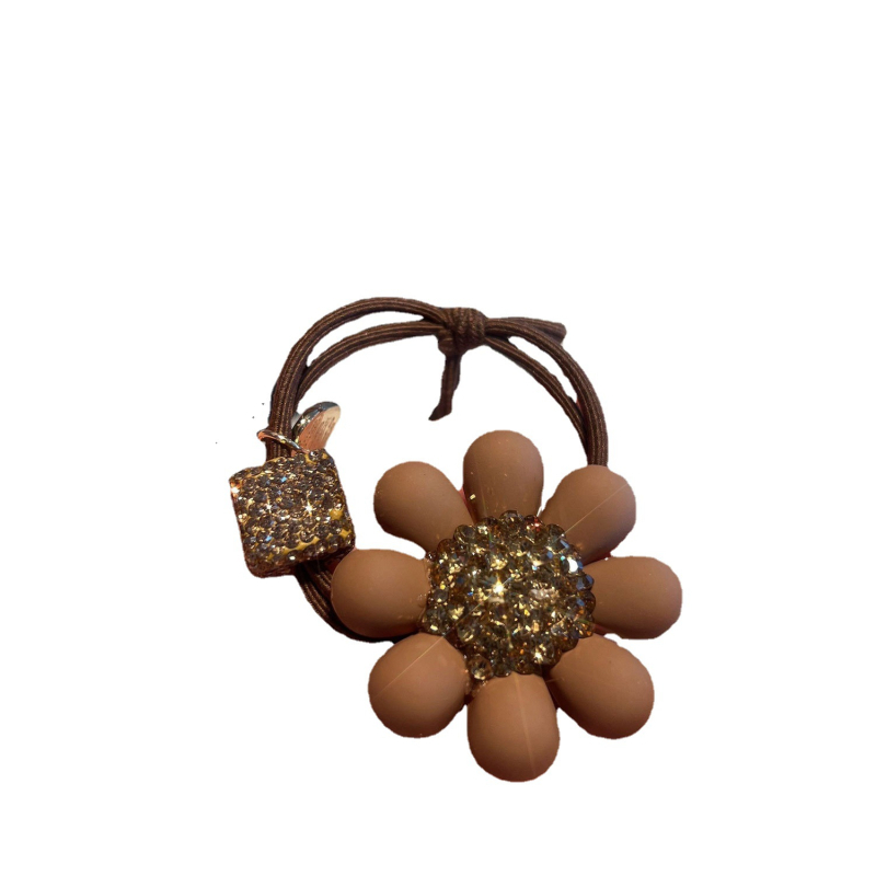 Hajkiegészítő - virág alakú strasszok poliészter rostból, pontozott megmunkálás, népszerű stílus