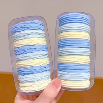 Gradiens hajgumi, selyemfonal, magas rugalmasságú hajgumi, copfhoz, rajzfilm-stílus, 2025 tavasz, Sea Salt sorozat