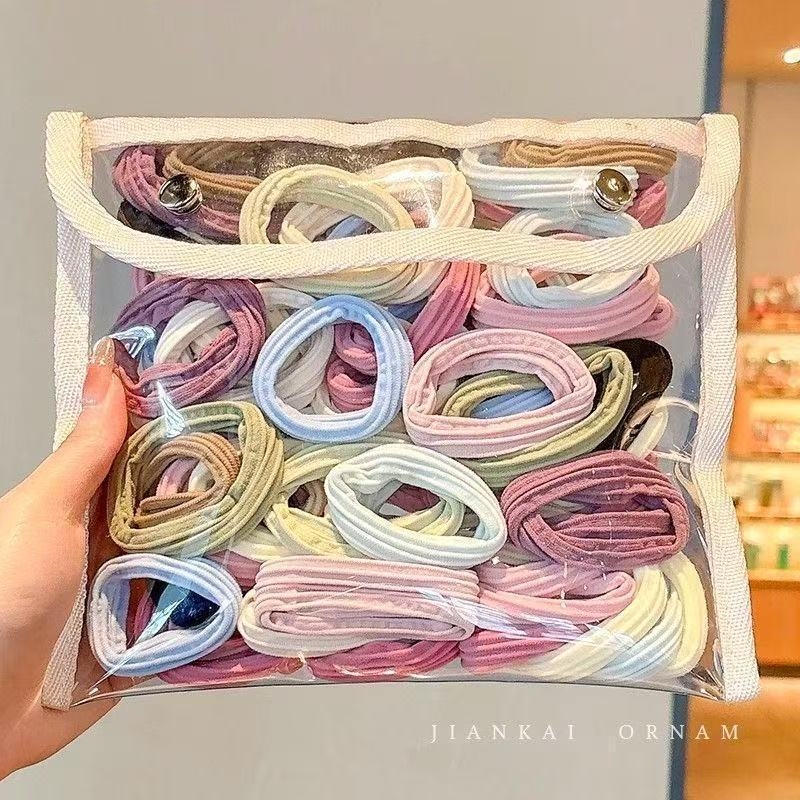 Gradiens hajgumi, selyemfonal, magas rugalmasságú hajgumi, copfhoz, rajzfilm-stílus, 2025 tavasz, Sea Salt sorozat