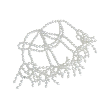 Xih sapka lánc kézzel kötött, imitációs gyöngyökkel, egzotikus stílus